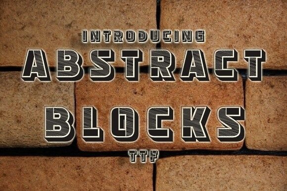 Abstract Blocks Font Review: Testing a 3D Typeface