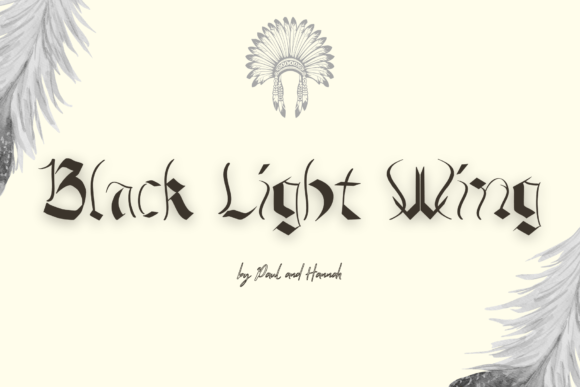 Black Light Wing Font: A Fluid Display Typeface for Branding