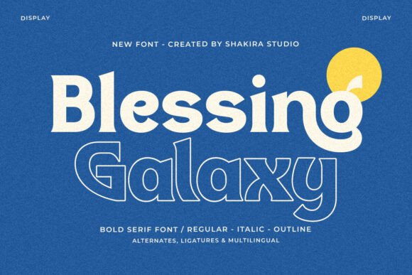 Blessing Galaxy Font Review: A Modern Serif for Bold Branding