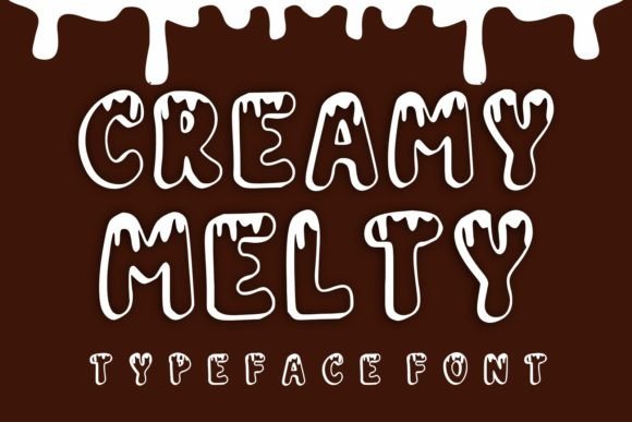 Creamy Melty: A Winter-Inspired Display Font for Crafty Makers and Sellers