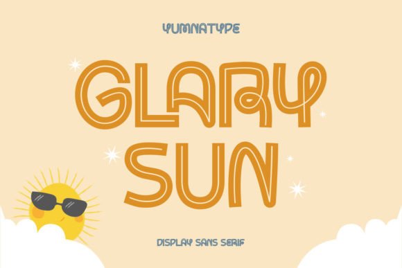Glary Sun Font: A Bold Display Typeface for Warm Branding