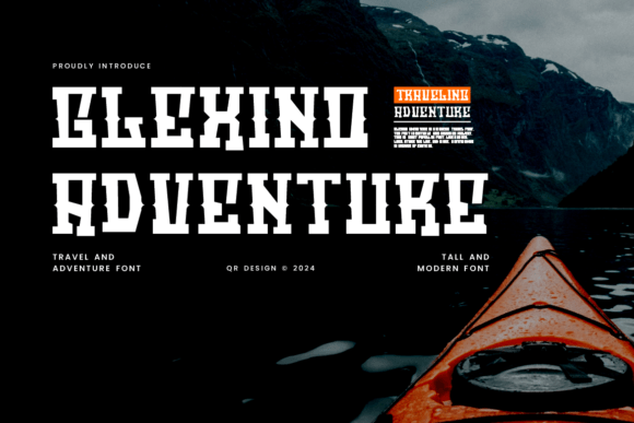 Glexino Adventure: A Bold Display Font for Dynamic Branding Projects