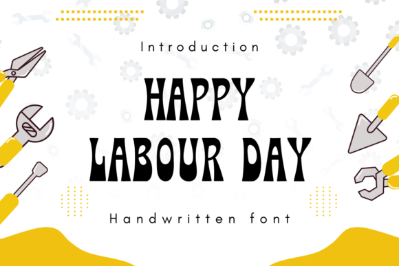 Happy Labor Day Font for Editorial Design