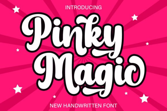 Pinky Magic Font: Retro Display Typography for Web Design