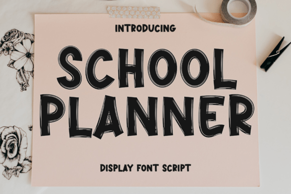 School Planner Font: A Display Typeface for Editorial Warmth
