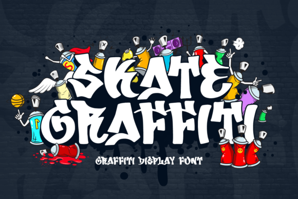 Skate Graffiti: The Bold Display Font for Edgy Craft Designs