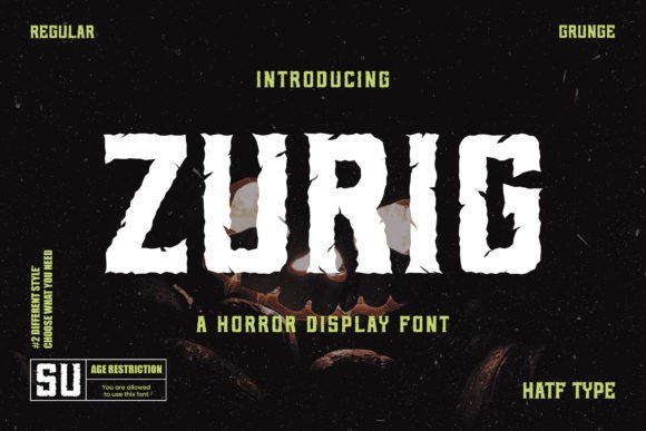 Zurig Font Review: A Menacing Display Typeface for Horror Branding